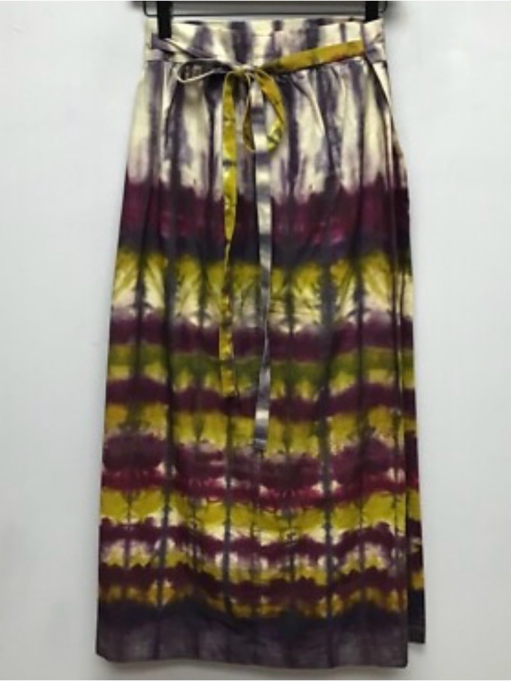 Anthropologie “Tiny” Brand Tie-Dye Maxi Skirt — Purple, Olive & Cream Tones